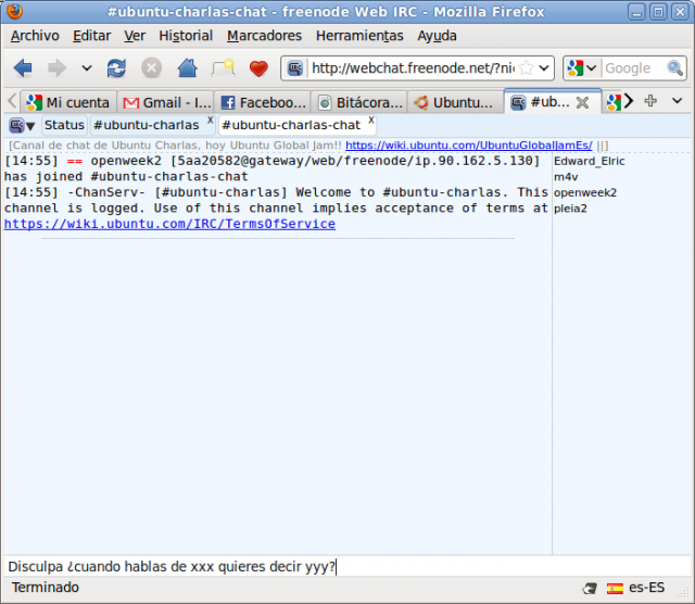 Webchat escribir